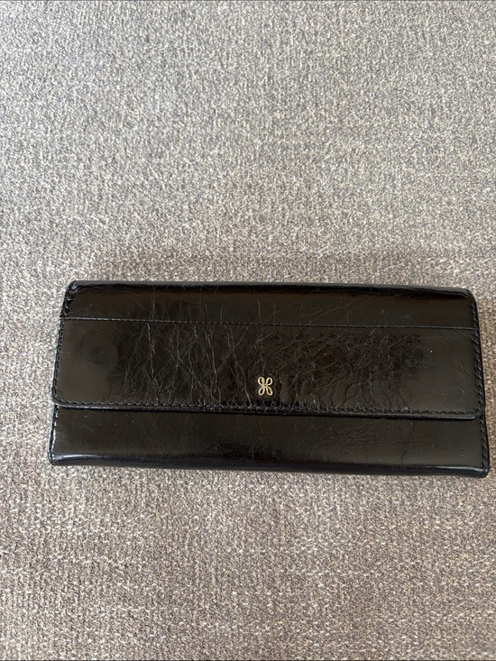 HOBO Handbags - HOBO Black 100% Leather Long Wallet EUC